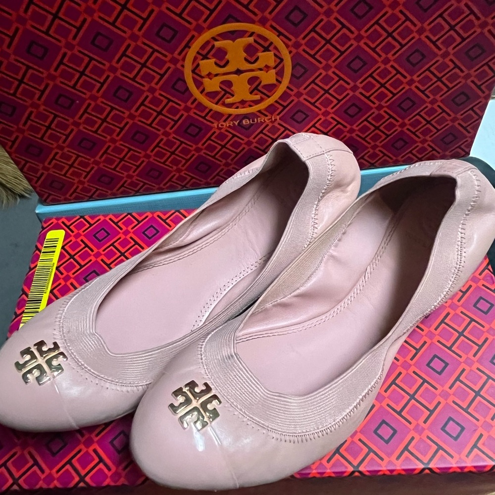Pink Tory Burch flats